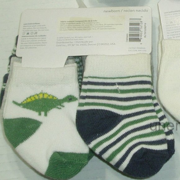 Baby Boys Socks Shoes Dinosaur 11 Items Lot Mighty Cute a Saurus NB - Picture 6 of 8